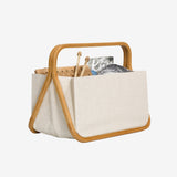 Canvas and Bamboo Storage Basket - Fold &amp; Store - Prym 612563