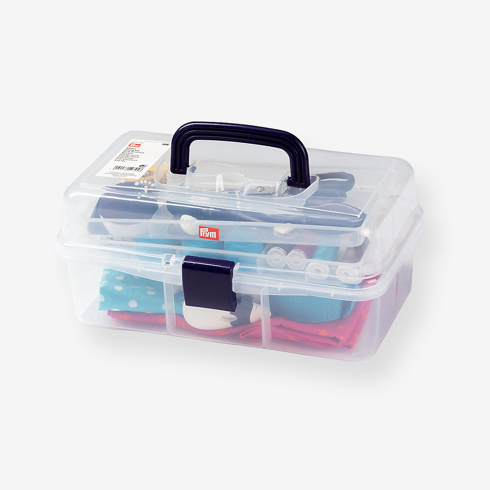 Prym Transparent Sewing Box - Organization and Portability for Your Sewing Materials