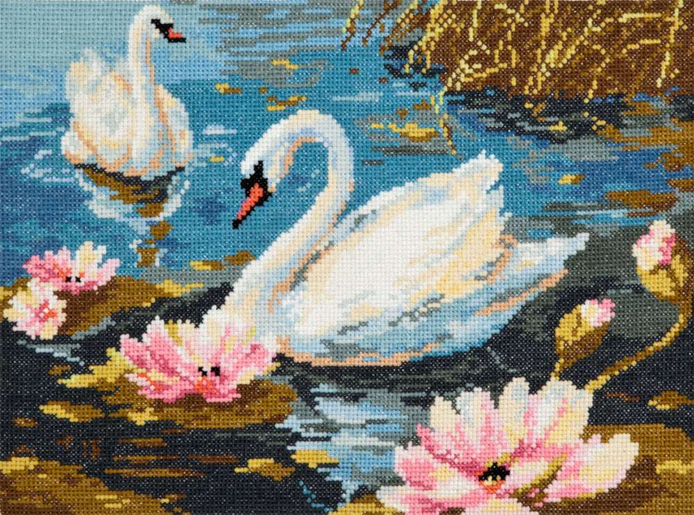 Couple of Swans. Magic Needle Cross Stitch Kit 64-01