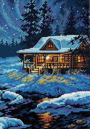 Moonlit Cabin 65007 Dimensions Kit de punto de cruz