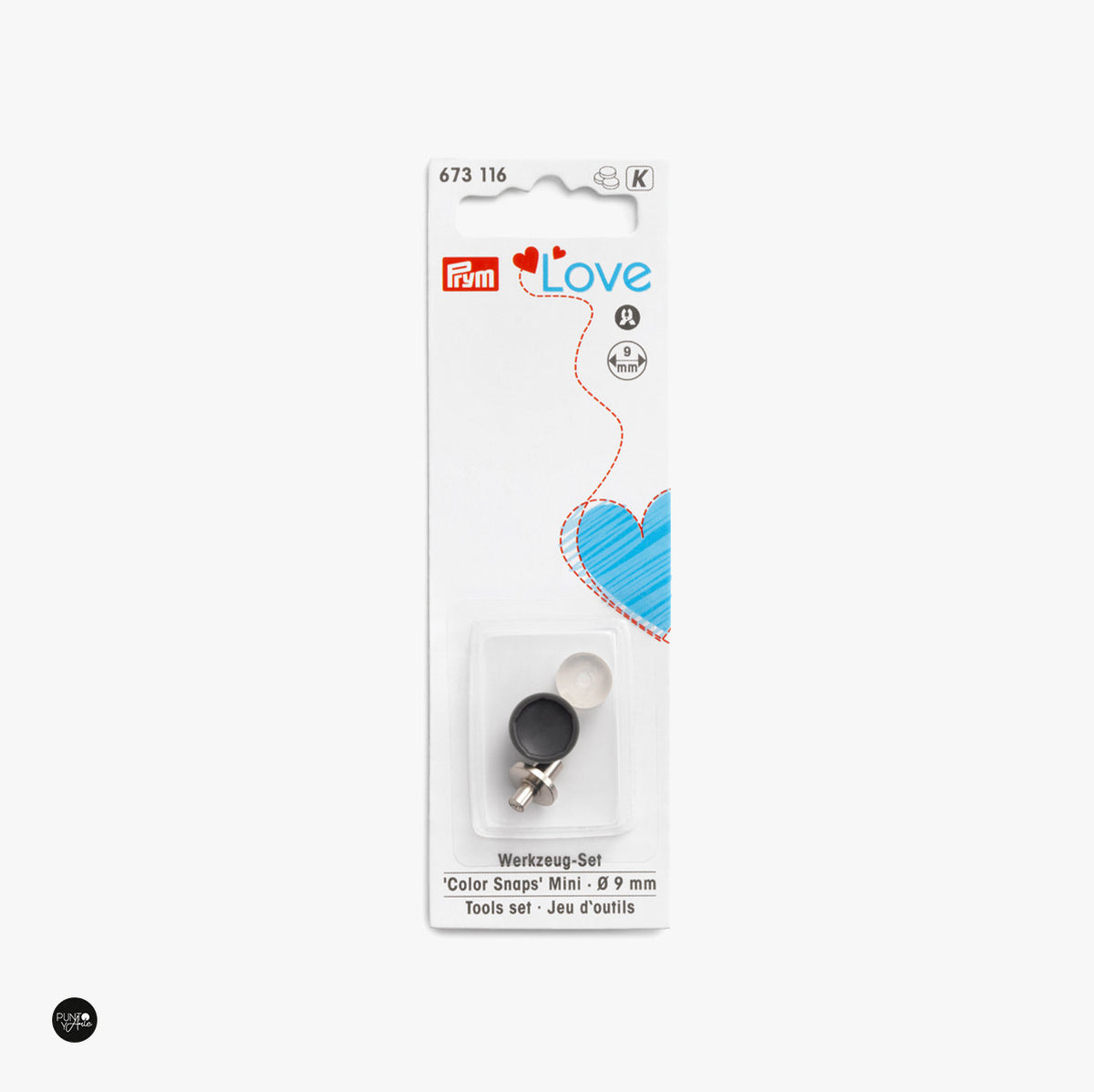 Adaptador de 9 mm para Tenaza Vario Love Prym 673116 - accesorio Prym para cierres y accesorios de prendas
