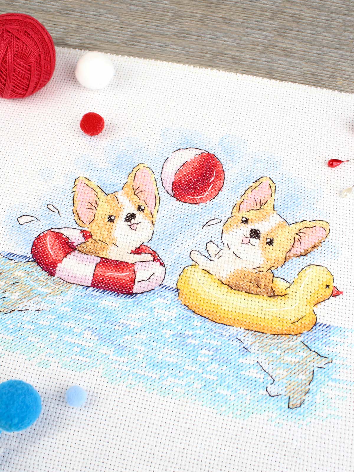 Vista adicional de Kit de punto de cruz MP Studia SM-776 – Fun Bathing 15x20 cm