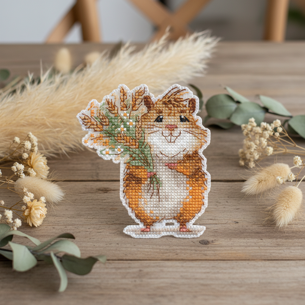 Kit de punto de cruz imán Oven “Hámster” 1715