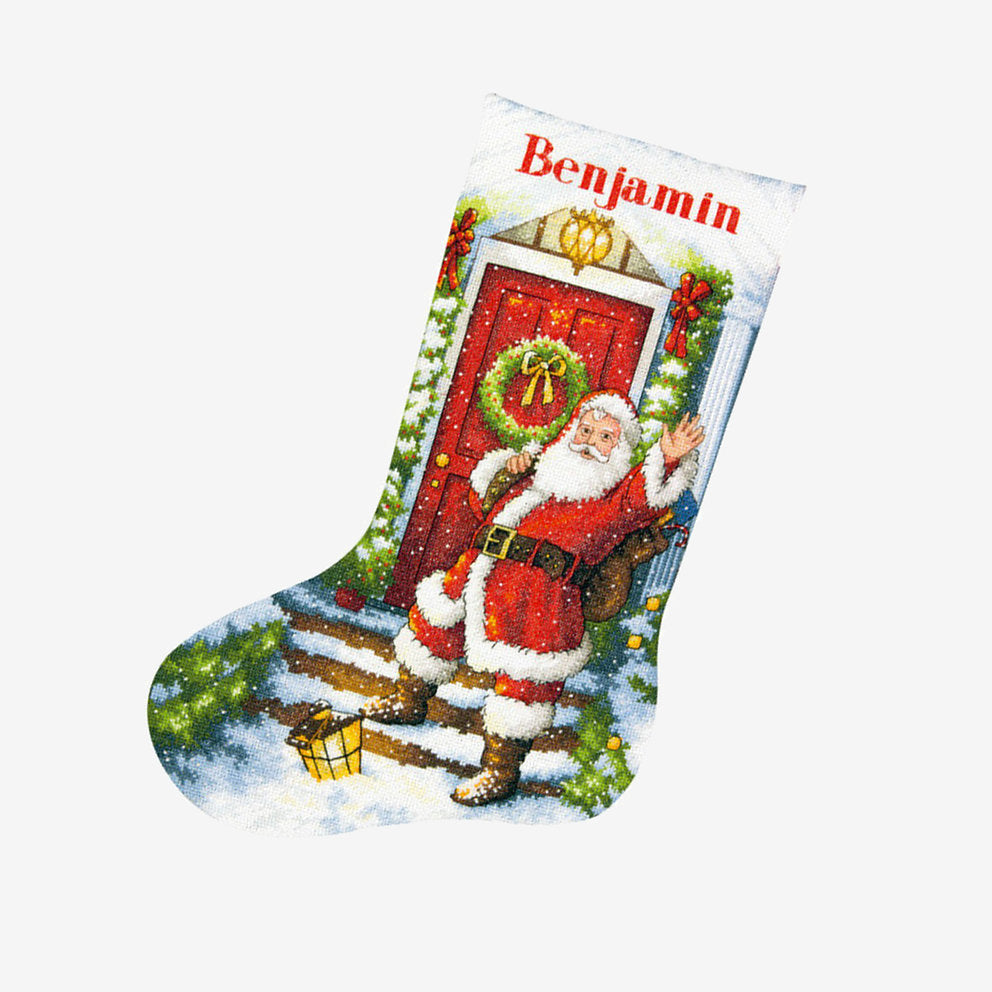 Welcome Santa Stocking - 70-08901 Dimensions - Kit de point de croix