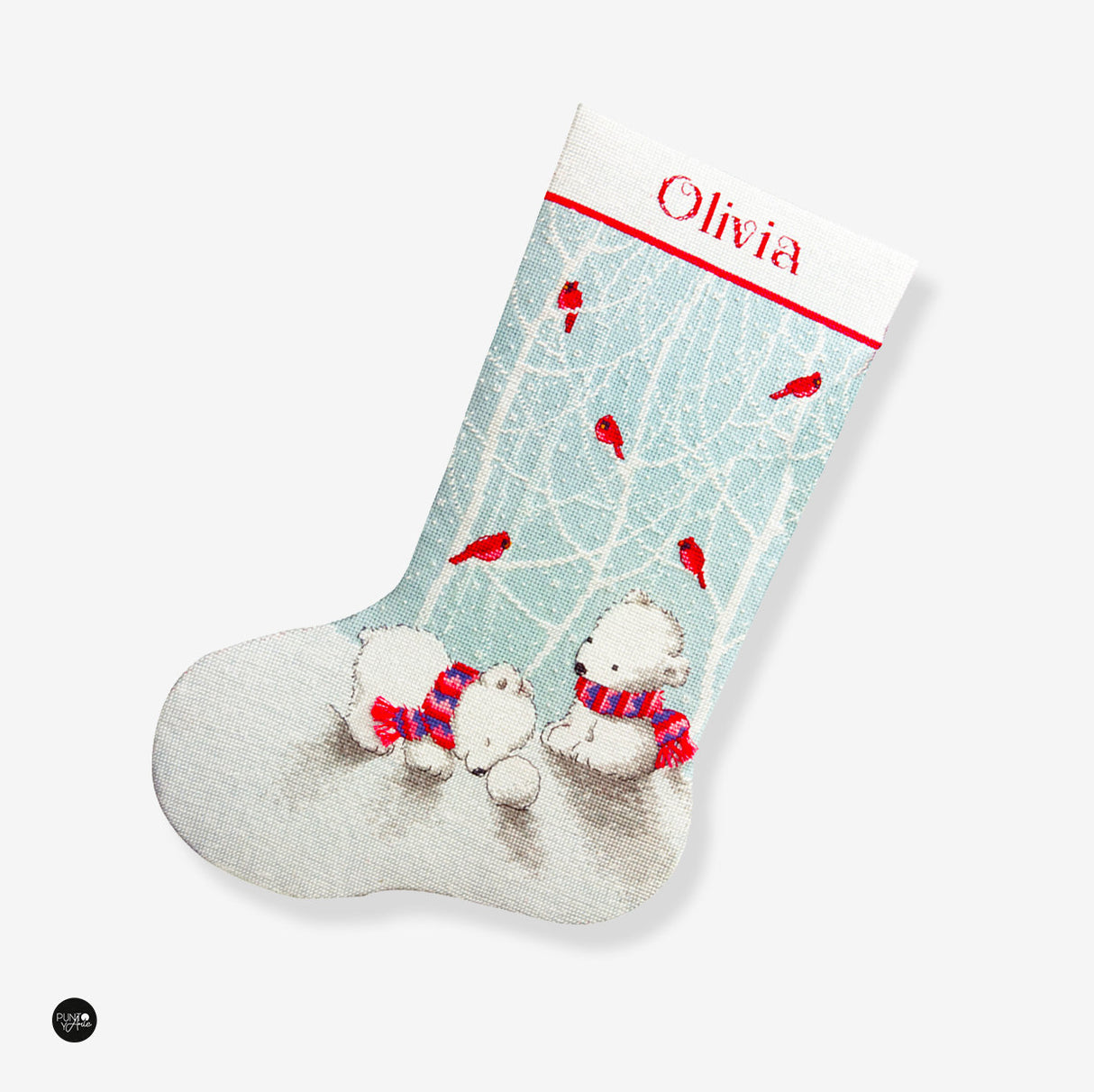 Christmas Stocking. White Bears - 70-08902 Dimensions - Cross stitch kit