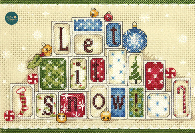 Let It Snow - 70-08920 Dimensions - Kit de punto de cruz