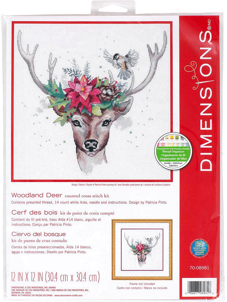 WOODLAND DEER - 70-08981 Dimensions - Kit de point de croix