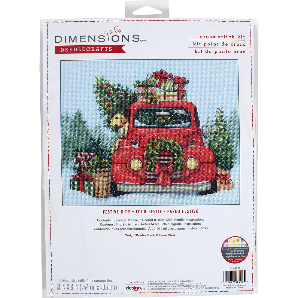 Promenade festive - 70-08992 Dimensions - Kit de point de croix