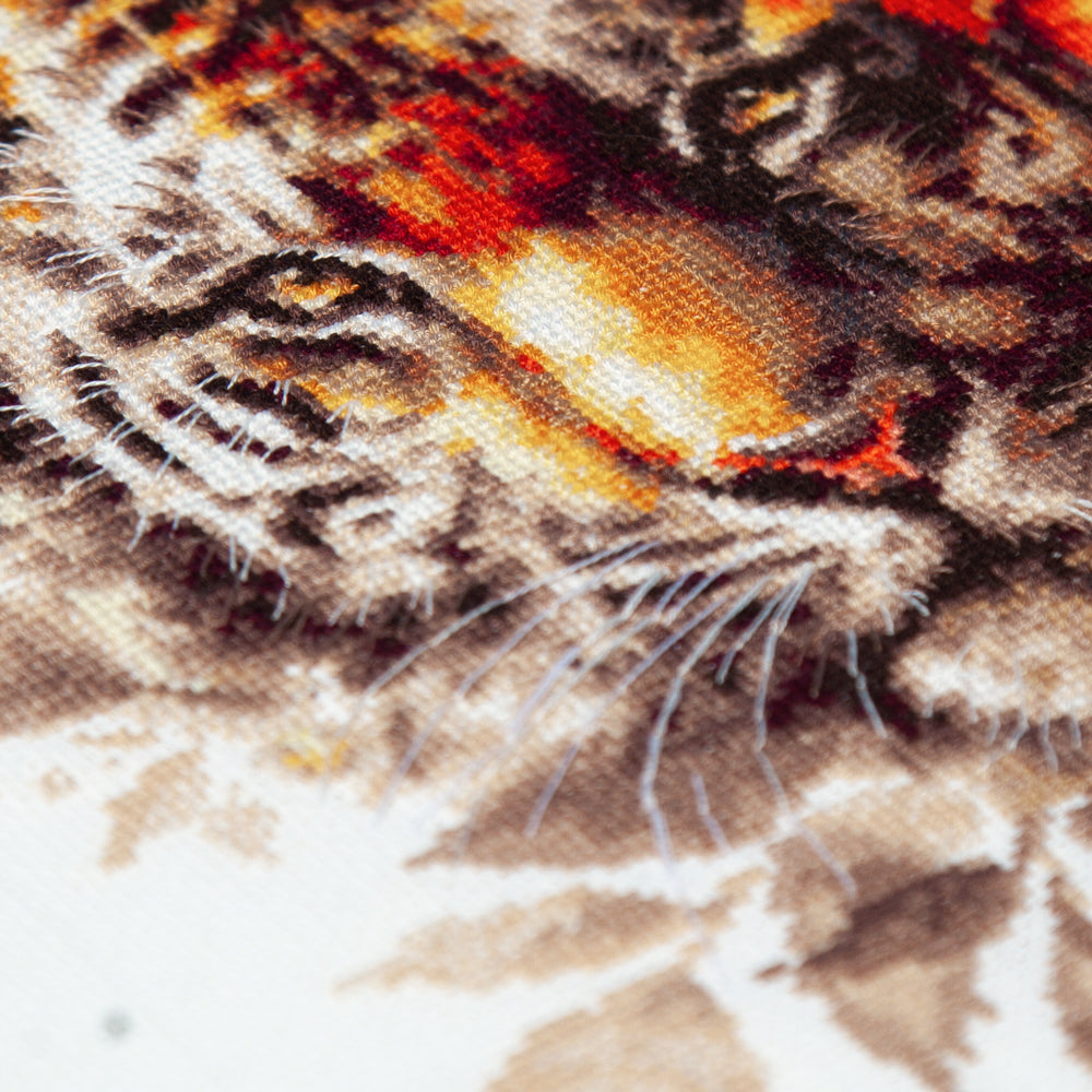 Kit de punto de cruz Magic Needle 70-21 Bengal Tiger Edición Zweigart, 24 x 26 cm