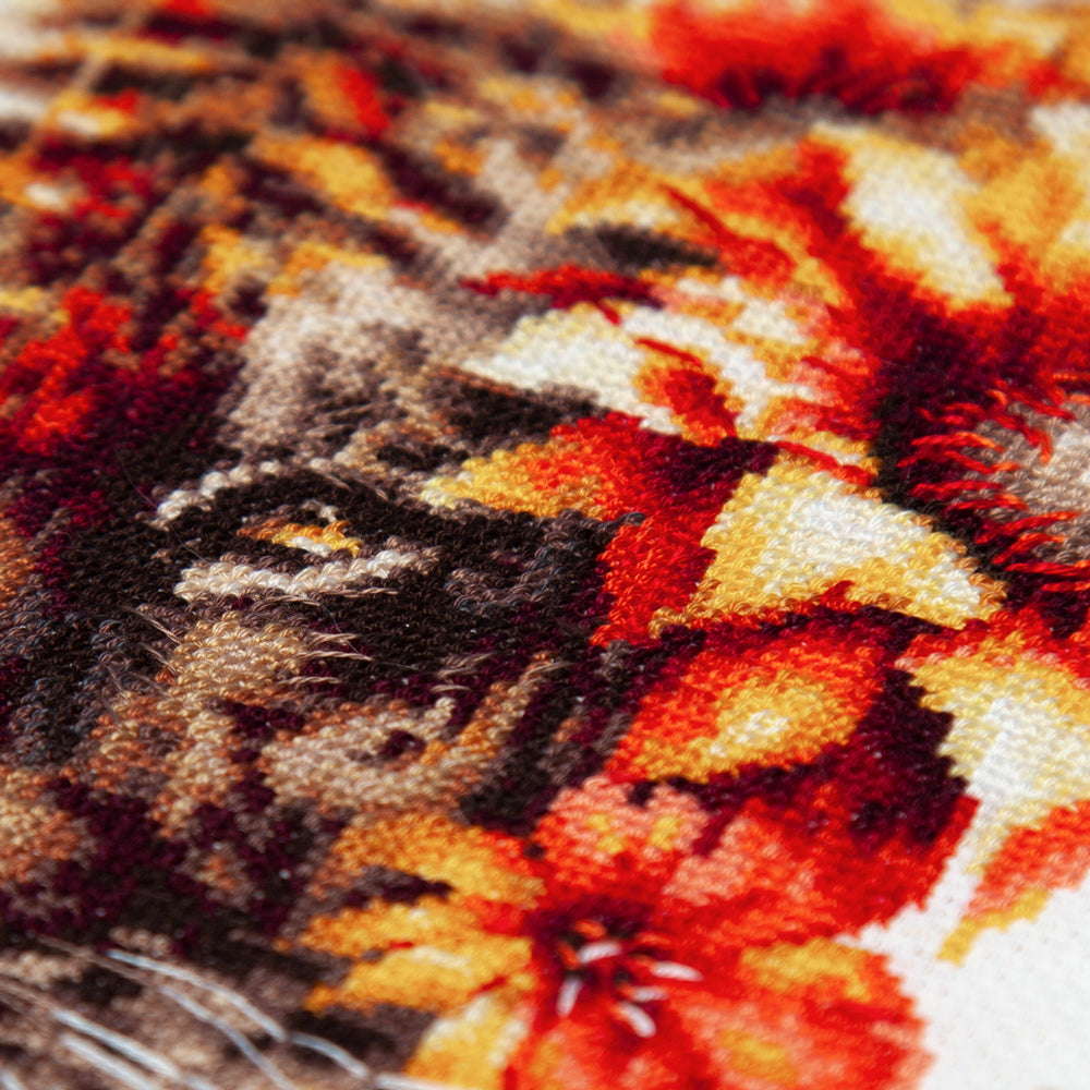 Kit de punto de cruz Magic Needle 70-21 Bengal Tiger Edición Zweigart, 24 x 26 cm