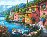 Lakeside Village - 70-35285 Dimensions - Kit de point de croix