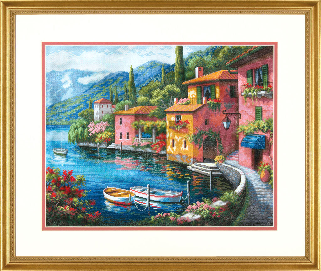 Lakeside Village - 70-35285 Dimensions - Kit de point de croix