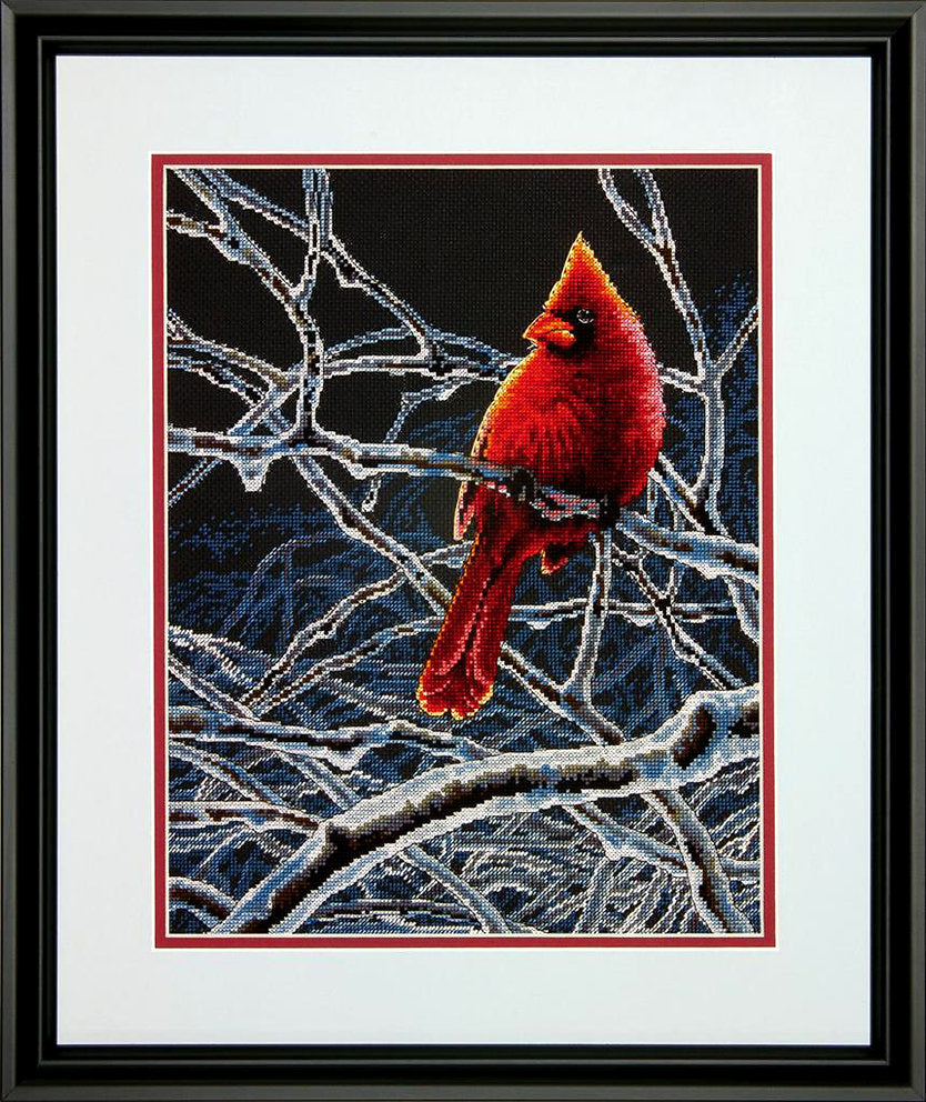 Ice Cardinal - 70-35292 Dimensions - Cross Stitch Kit