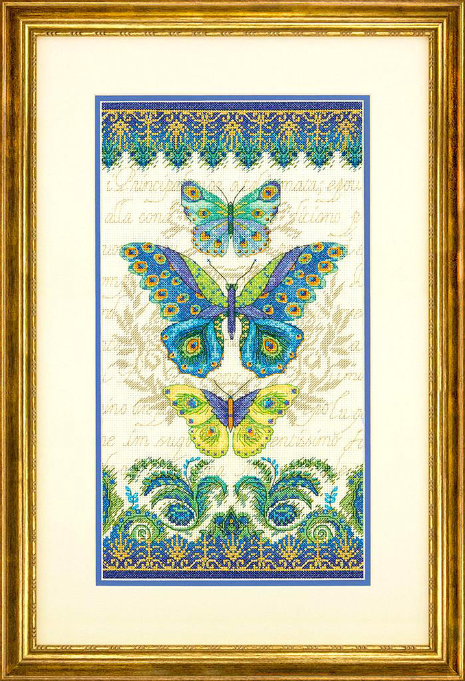 Peacock Butterflies - 70-35323 Dimensions - Cross Stitch Kit