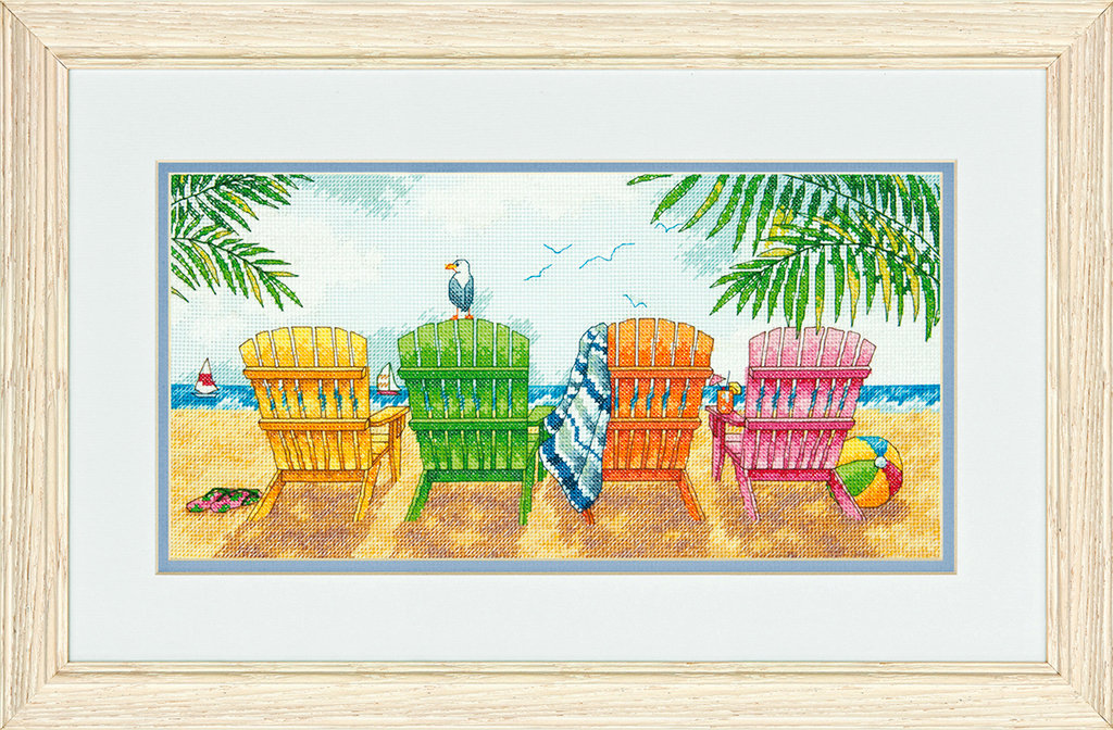 CHAISES DE PLAGE - 70-35325 Dimensions - Kit de point de croix