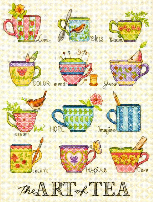 El arte del té 70-35335 Dimensions Kit de punto de cruz