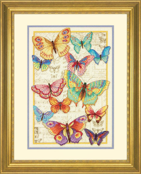 Beaux papillons - 70-35338 Dimensions - Kit de point de croix