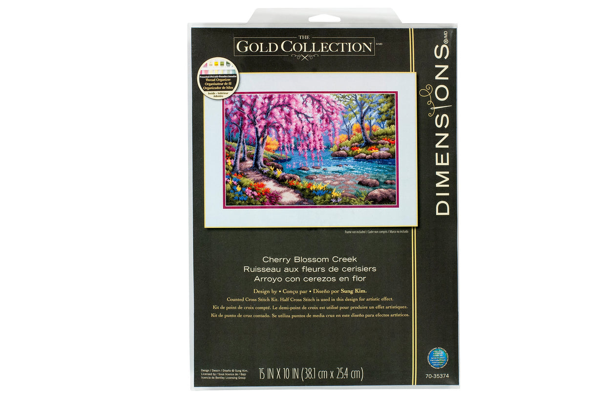 Cherry Blossom Stream - 70-35374 Dimensions - Cross Stitch Kit