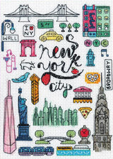 New York y Paris - 70-35407 Dimensions - Kit de punto de cruz