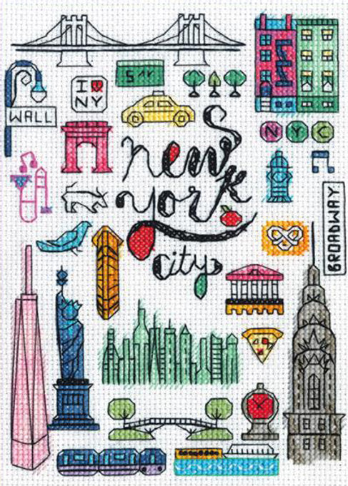 New York und Paris - 70-35407 Dimensions - Kreuzstich-Set