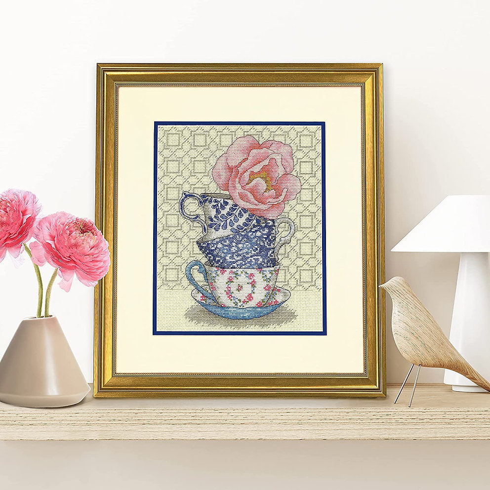 Kit de point de croix - Roses thé - Dimensions 70-35414