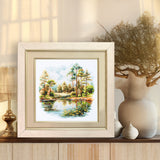 Kit de punto de cruz Magic Needle 70-39 Forest Lake, paisaje de lago y bosque