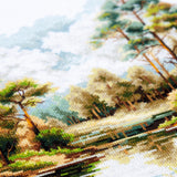 Kit de punto de cruz Magic Needle 70-39 Forest Lake, paisaje de lago y bosque
