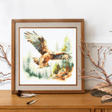 Kit de punto de cruz Magic Needle 70-48 Above the World con águila, 26 x 26 cm