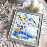 Kit de punto de cruz Magic Needle 70-55 The Promise of Spring con pájaros, 22 x 26 cm