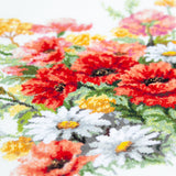 Kit de punto de cruz Magic Needle 70-58 Wildflowers con flores silvestres, 26 x 26 cm