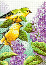 Goldfinch and Lilacs - 70-65153 Dimensions - Cross Stitch Kit