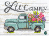 Flower Truck - 70-65211 Dimensions - Cross Stitch Kit