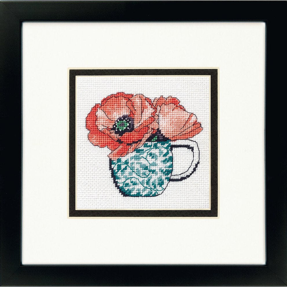Taza de té floral - 71-07247 Dimensions - Kit de petit point