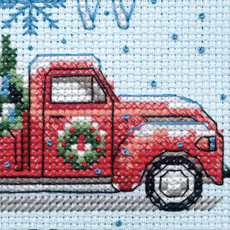 Holiday Family Truck - 72-09005 Dimensions - Kit de punto de cruz