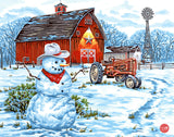 COUNTRY SNOWMAN - 73-91434 Dimensions - Paint by Number Kit