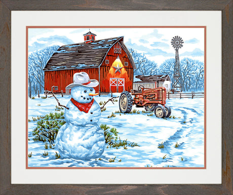 COUNTRY SNOWMAN - 73-91434 Dimensions - Kit de peinture par numéro