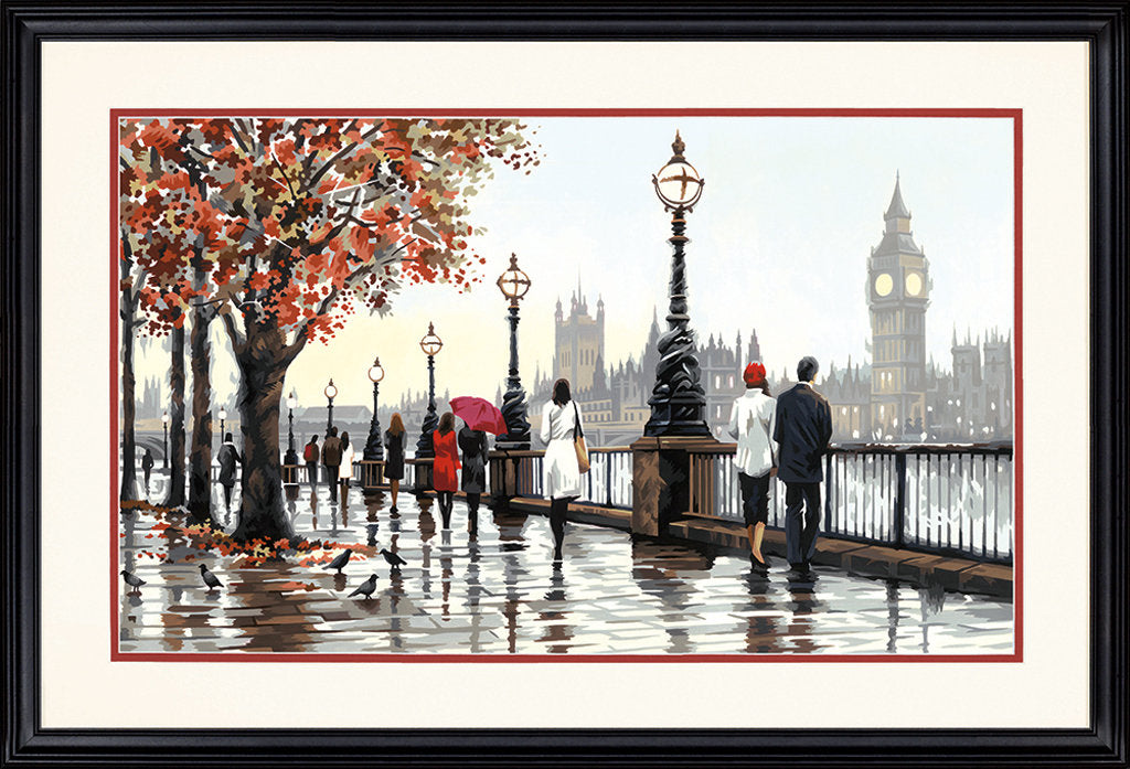 Vista del Támesis - Londres - 73-91732 Dimensions - Kit de Pintura por Numero