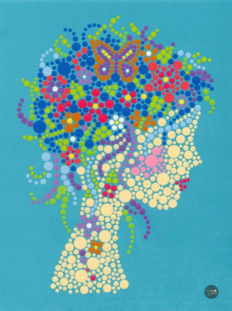 Dot Painting Girl Portrait - 73-91777 Dimensions - Paint by Number Kit