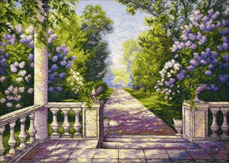 Lilac flowers - 737 OVEN - Cross stitch kit