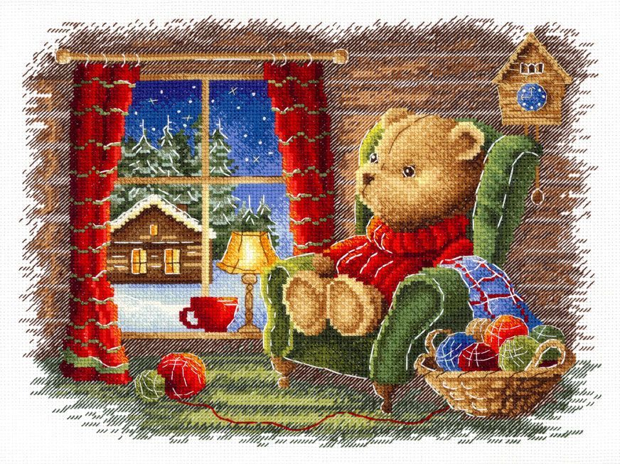 Kit de punto de cruz MP Studia SNV-925 – Quiet Evening 20x25 cm