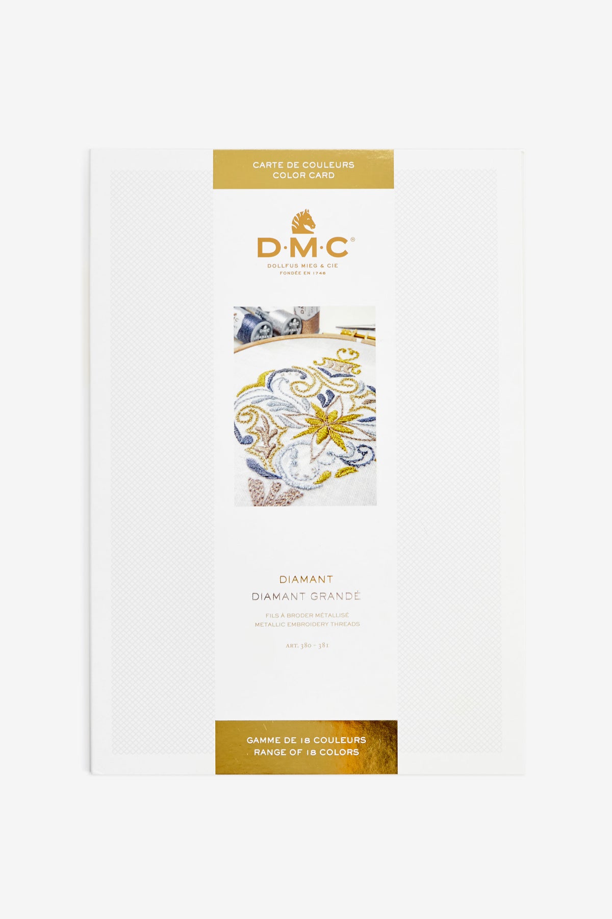 Carta de colores DMC Diamant 380 y Diamant Grandé 381 (W380B)