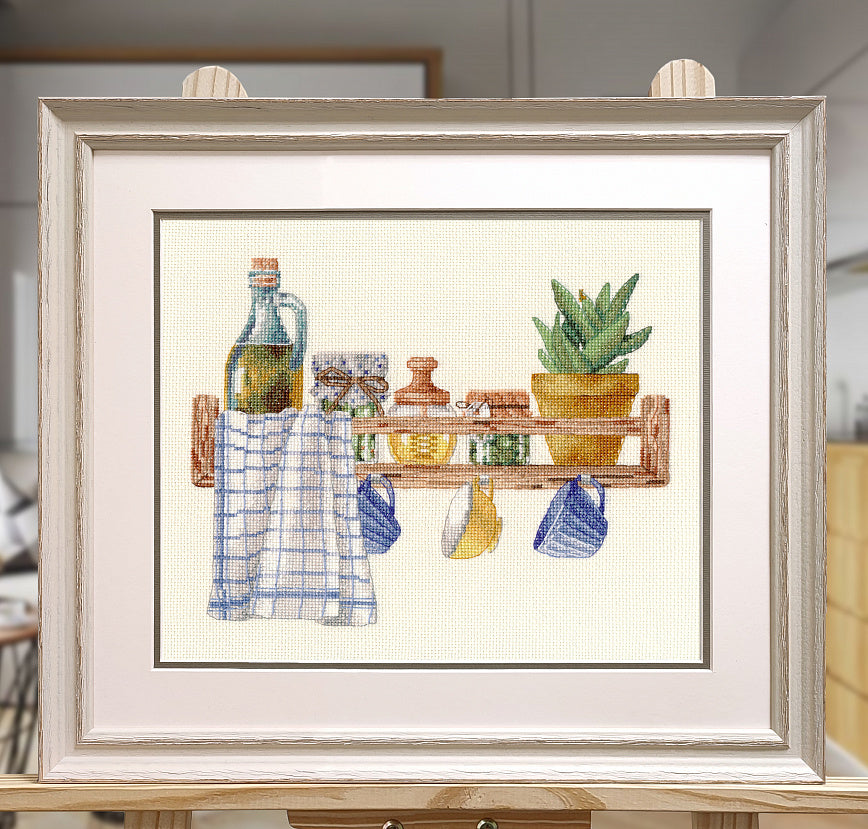 Kit de punto de cruz Oven S1637 – Kitchen Composition 1 () 23x18 cm