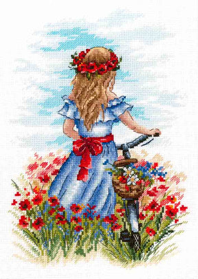 Kit de punto de cruz MP Studia SNV-848 – Sueños de amapola 23x16 cm