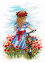 Kit de punto de cruz MP Studia SNV-848 – Sueños de amapola 23x16 cm