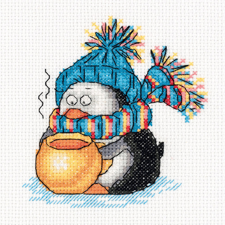 Winterliche Teestunde - Klart - Kreuzstich-Set 8-286