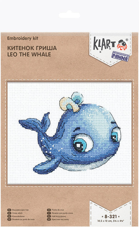 Leo the Whale - 8-321 Klart - Cross Stitch Kit