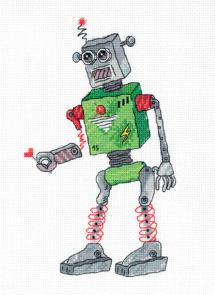 Robot - Klart - Kreuzstich-Set 8-329