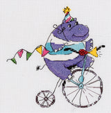 Hipopótamo en bicicleta - 8-332 Klart - Kit de punto de cruz