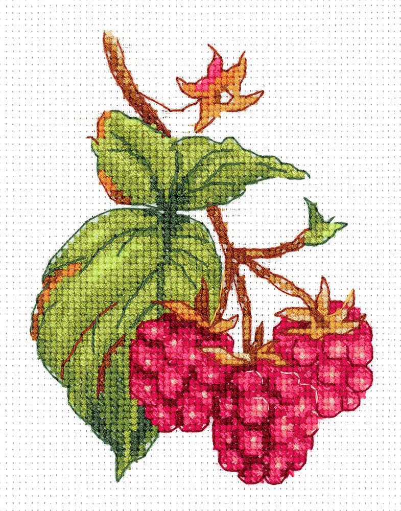 Raspberry - Klart - Cross stitch kit 8-339