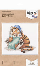 Tigre endormi - Klart - Kit de point de croix 8-438